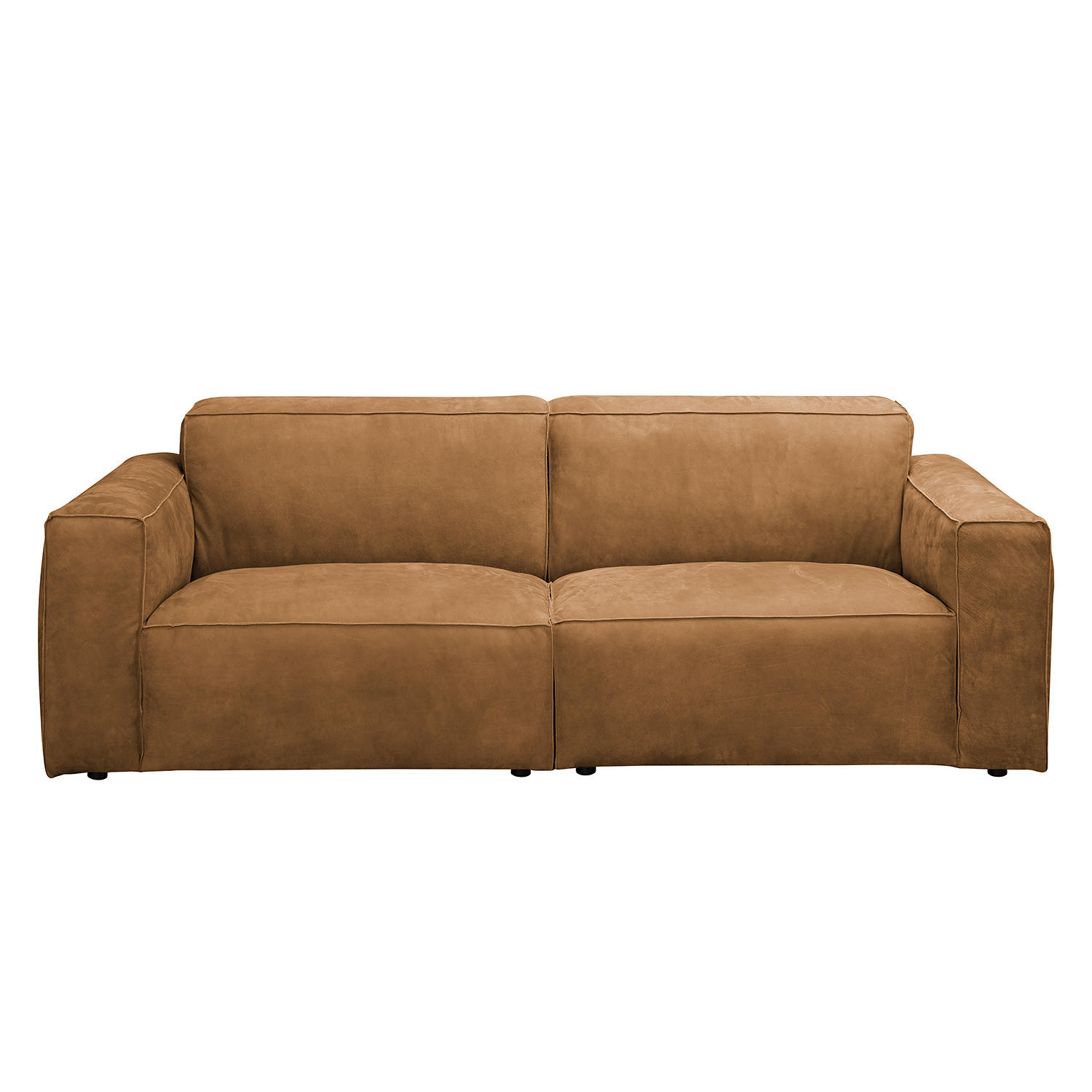 2-SITZER SOFA - Cognac/Schwarz, Leder (190/75/96cm) - home24
