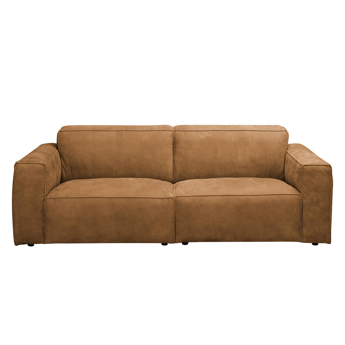 2-SITZER SOFA - Cognac/Schwarz, Leder (190/75/96cm) - home24