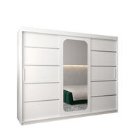 SCHWEBETÜRENSCHRANK 200/250/62 3-türig - Silberfarben/Weiß, Holz/Kunststoff (250/200/62cm) - MÖBEL KRYSPOL