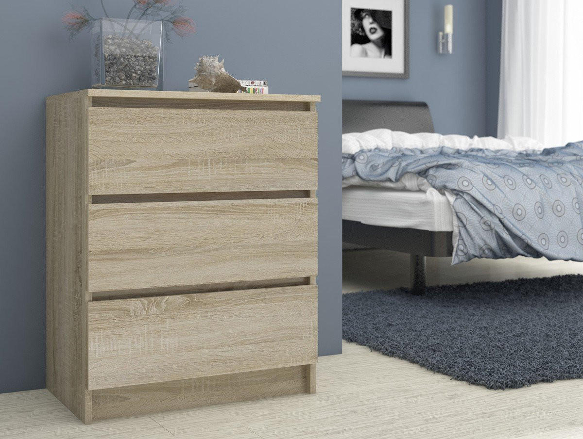 KOMMODE K60, Sonoma, 60x40x77 cm - Sonoma Eiche, Holz (60/77/40cm) - Milordbikes