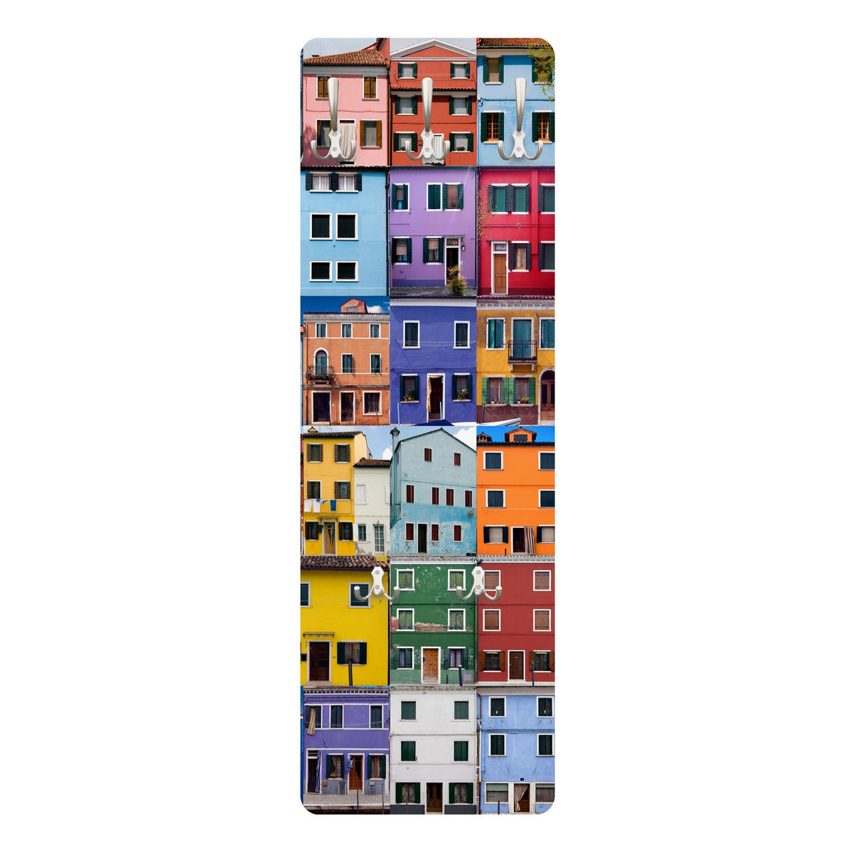 WANDGARDEROBE - Venezianische Häuser 34/105 cm - Multicolor, Holzwerkstoff (34/105/1.6cm) - Bilderwelten