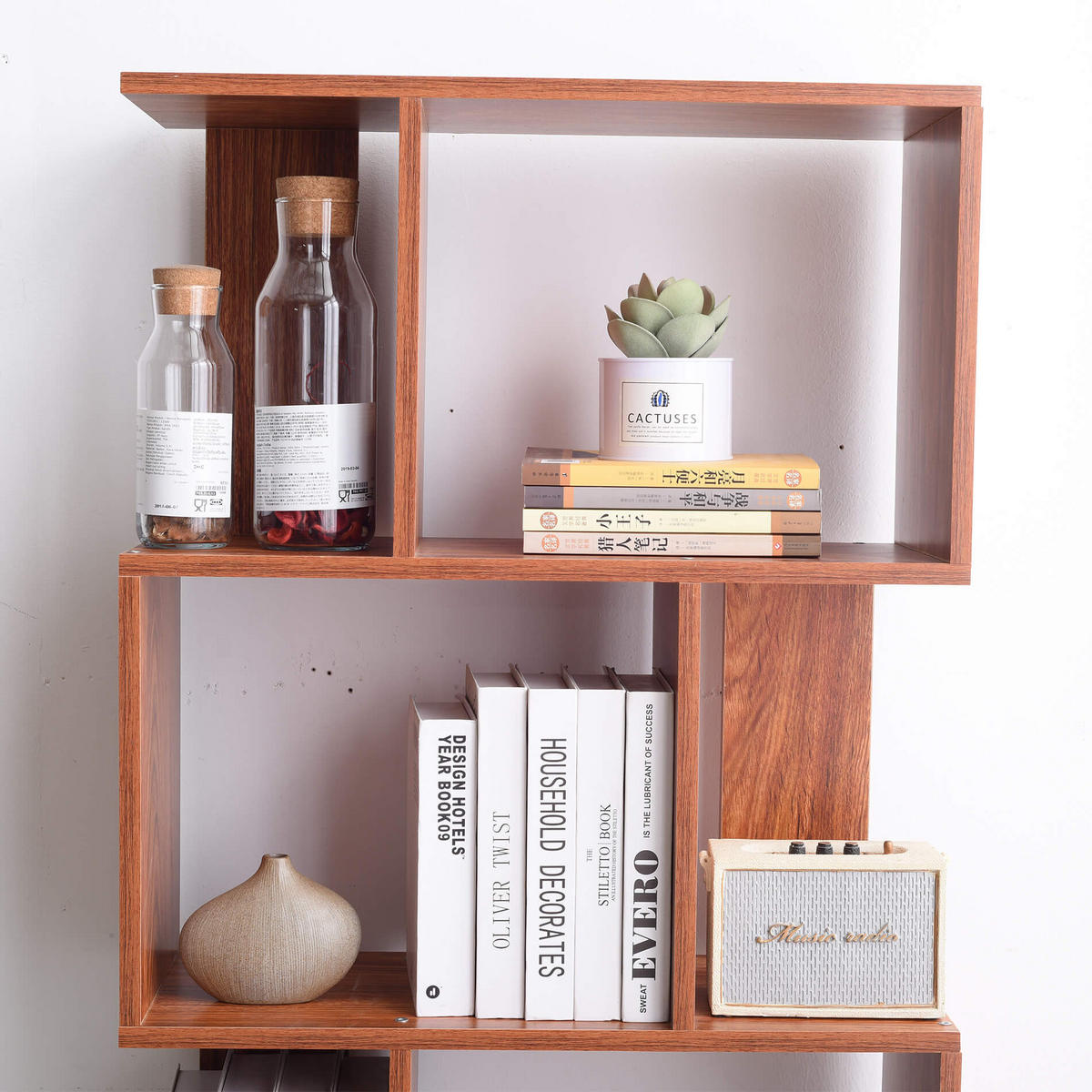 BÜCHERREGAL Walnussfarben 24/60/169 cm - Walnussfarben, Holzwerkstoff (24/169/60cm) - Mobili Rebecca