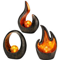 LED AUSSENLEUCHTE Solar grau gold 3er Set - Grau, Kunststoff (16/25/9cm)