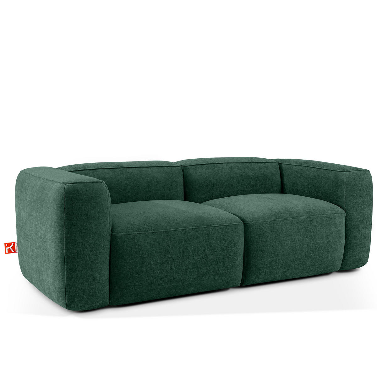 2-SITZER SOFA FUBBO, Dunkelgrün - Dunkelgrün, Holz/Holzwerkstoff (210/73/96cm) - KONSIMO®