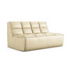 2-SITZER-SOFA Kunstleder Beige - Beige/Schwarz, Leder/Kunststoff (160/75/93cm) - Makamii