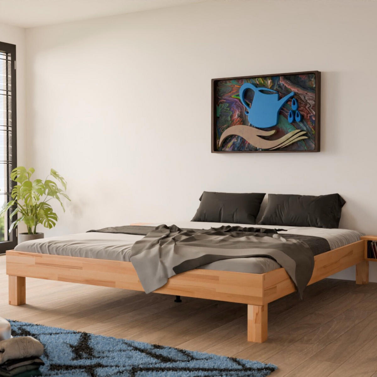 FUTONBETT 180/200 cm aus Kernbuche - Braun, Holz (180/200cm) - MeinMassivholz