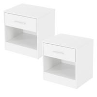 NACHTTISCH rechteckig Weiß 36/29/38 cm - Weiß, Holzwerkstoff (29/38/36cm) - ML-DESIGN