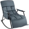 SCHAUKELSTUHL Samt dunkelgrau - Dunkelgrau, Textil/Metall (61/66/100cm) - CLP