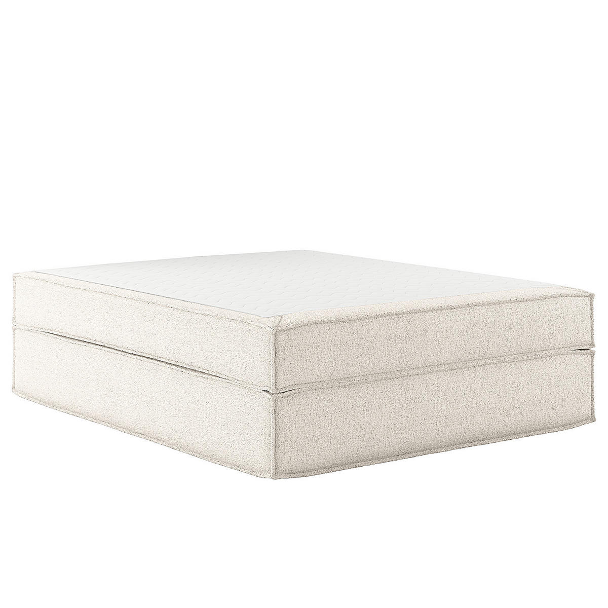 BOXSPRINGBETT - Premium - Weiß, Textil (140/200cm) - home24