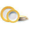 TAFELSERVICE Doppio Gelb 8er Set - Gelb, Keramik (1/1/1cm) - Ritzenhoff Breker