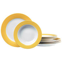 TAFELSERVICE Doppio Gelb 8er Set - Gelb, Keramik (1/1/1cm) - Ritzenhoff Breker