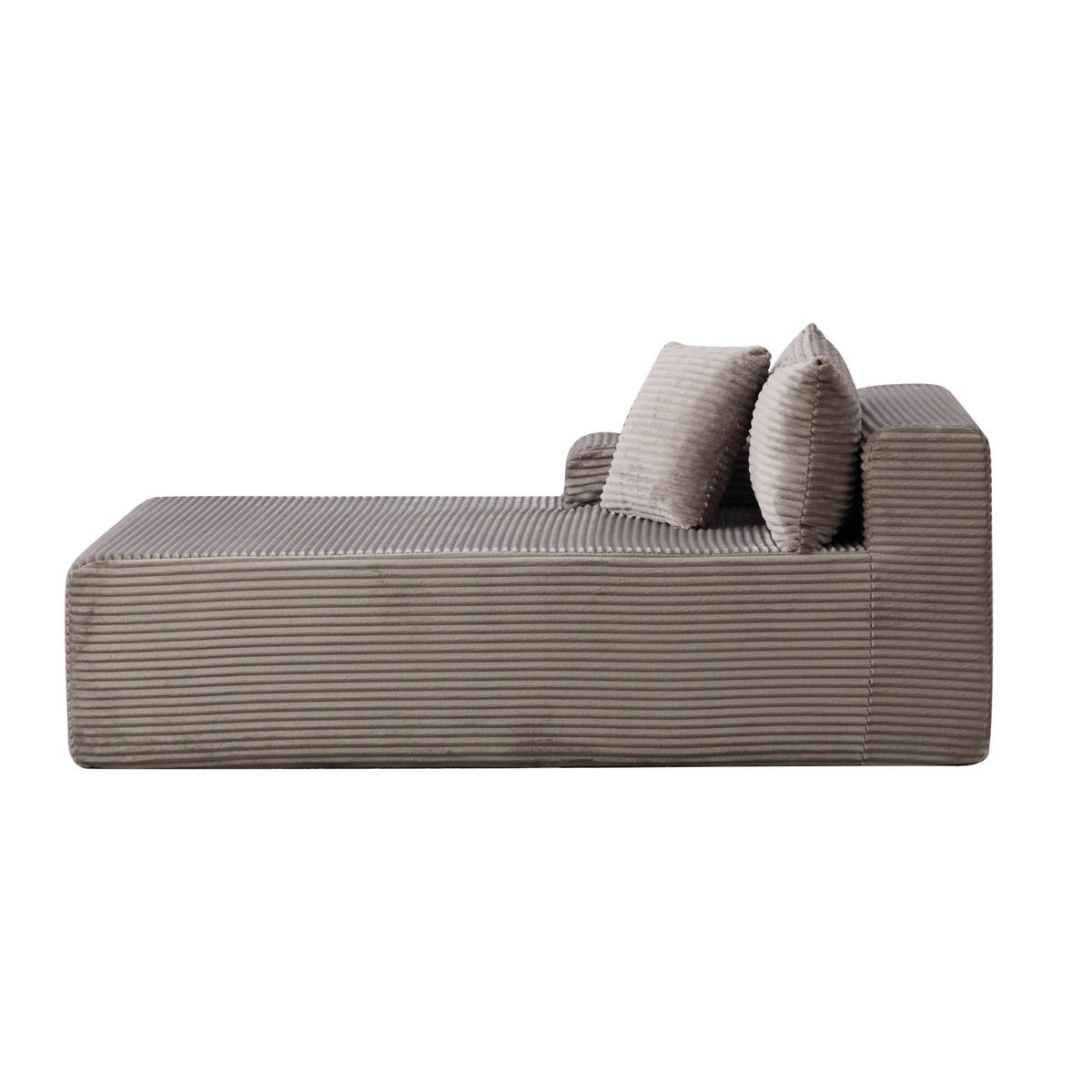 SOFAELEMENT 174/100/74.5 cm Grau Chenillestoff - Grau, Textil (100/74.5/174cm) - Oxeza