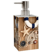 SEIFENSPENDER Maritime - Beige/Dunkelblau, Kunststoff (8/16/8cm) - Sanilo