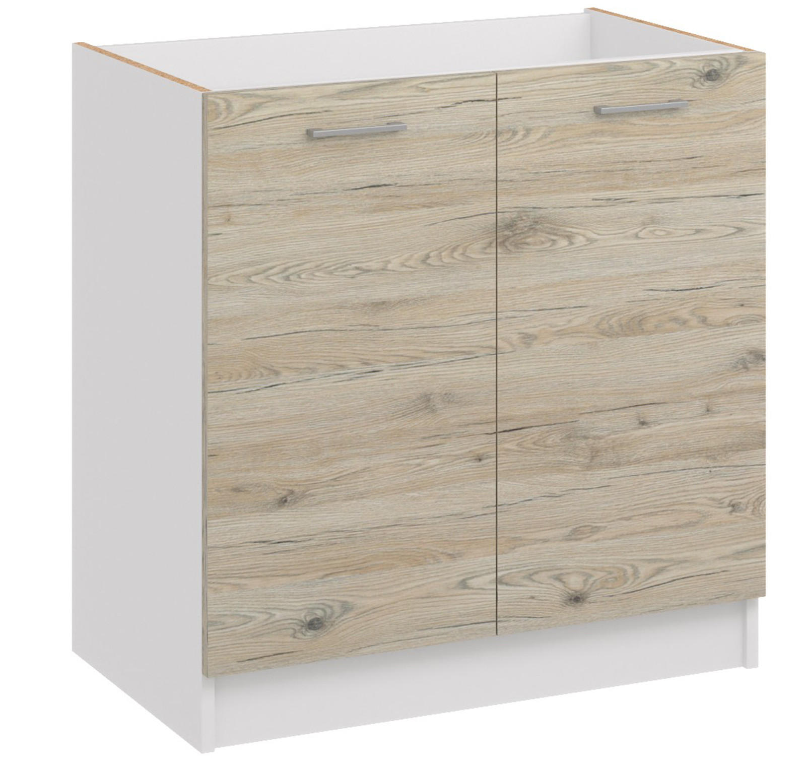SPÜLENSCHRANK D80 ZL eiche bordeaux - Bordeaux, Holzwerkstoff (80/82/44cm) - roe furniture