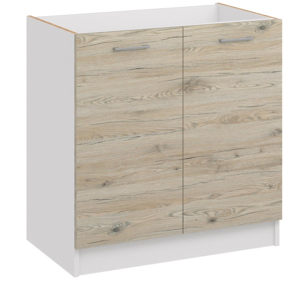 SPÜLENSCHRANK D80 ZL eiche bordeaux - Bordeaux, Holzwerkstoff (80/82/44cm) - roe furniture