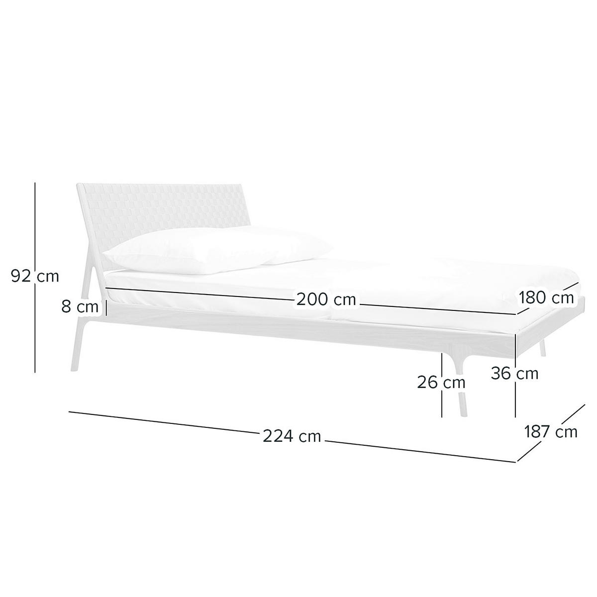 BETT - Eiche massiv - Eichefarben, Naturmaterialien/Eichenholz (180/200cm) - home24