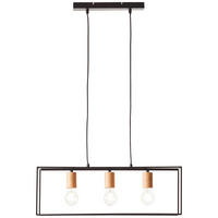 PENDELLEUCHTE Arica 92747/76 - Schwarz, Holz (20/60/85.5cm) - Brilliant