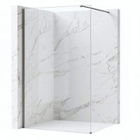DUSCHWAND Rea Flexi Transparent / Titan 90 - Titanfarben, Glas (120/90/195cm) - REA
