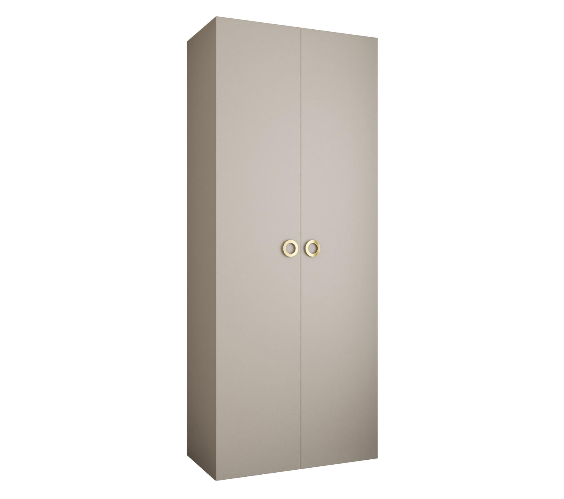 DREHTÜRENSCHRANK 245,5/100/40 2-türig - Kaschmir/Goldfarben, Holz/Metall (100/245.5/40cm) - Abiks Möbel
