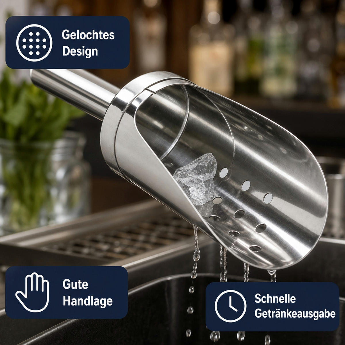 EISSCHAUFEL gelocht - Edelstahlfarben, Metall (5.4/2/19cm) - ich-zapfe