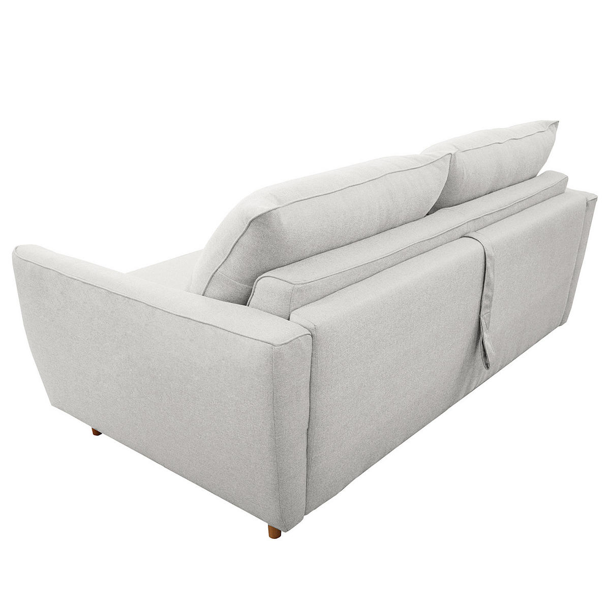 SCHLAFSOFA mit Matratze - Webstoff - Buchefarben/Hellgrau, Buchenholz/Textil (195/90/102cm) - home24