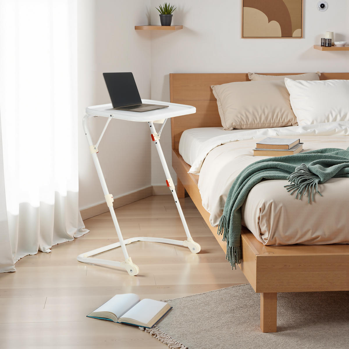 BEISTELLTISCH Weiß, klappbar - Weiß, Kunststoff (53.5/37/70.5cm) - Meubles Cosy