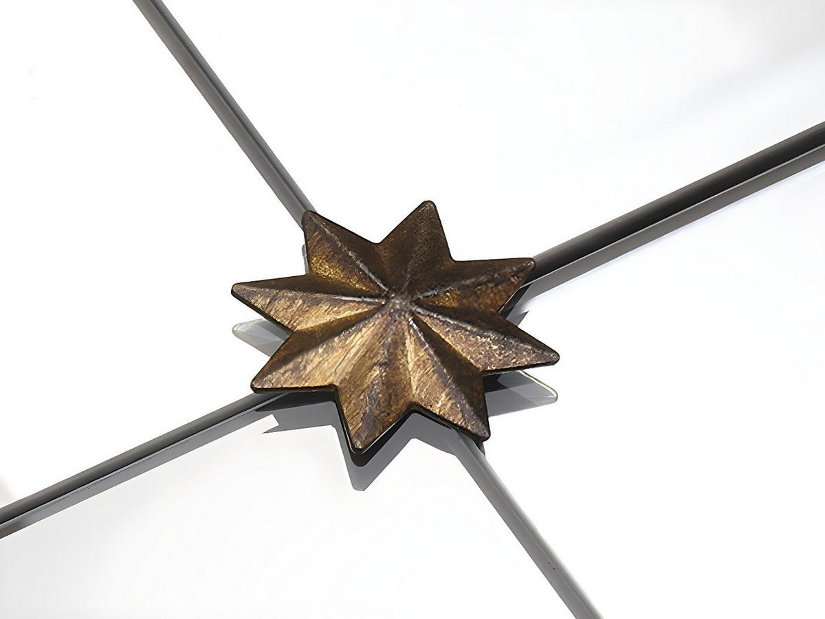 METALLENER Fensterspiegel – B 80 x H 150 cm – Antikgold – PALMYRE - Goldfarben, Glas (80/150/2cm) - Vente-Unique