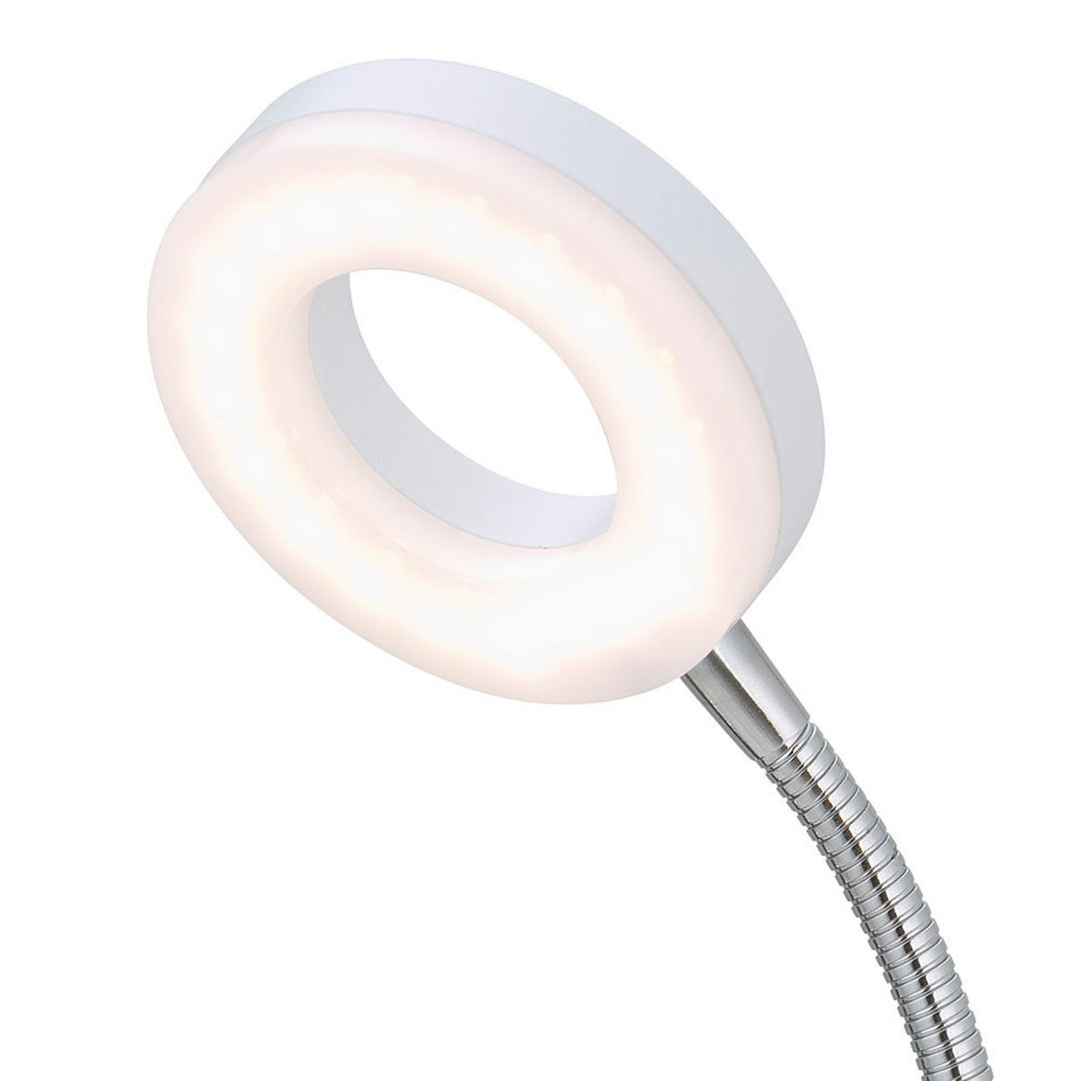 LED TISCHLEUCHTE Metall Weiß - Weiß, Kunststoff (9/9/21cm)