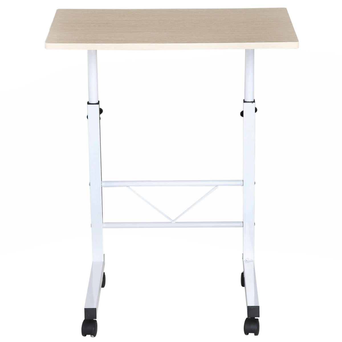 BEISTELLTISCH mit Rollen Ahorn - Ahornfarben, Kunststoff (60/40/78cm) - HOMCOM