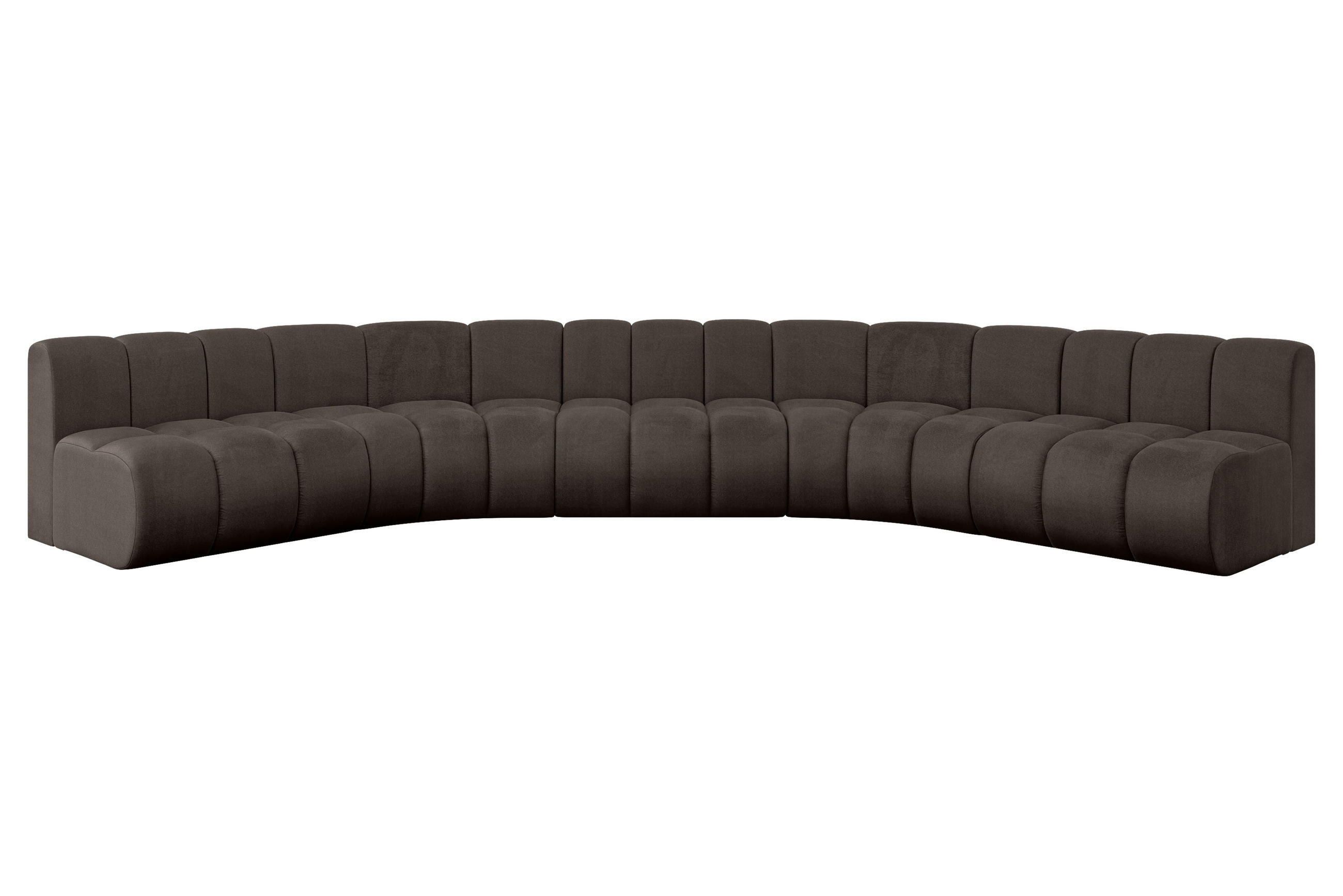 WOHNLANDSCHAFT modulares Sofa Montra-U1 - 490x174x70 cm Braun - Braun, Holzwerkstoff/Textil (490/70/174cm) - ALTDECOR