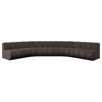 WOHNLANDSCHAFT modulares Sofa Montra-U1 - 490x174x70 cm Braun - Braun, Holzwerkstoff/Textil (490/70/174cm) - ALTDECOR
