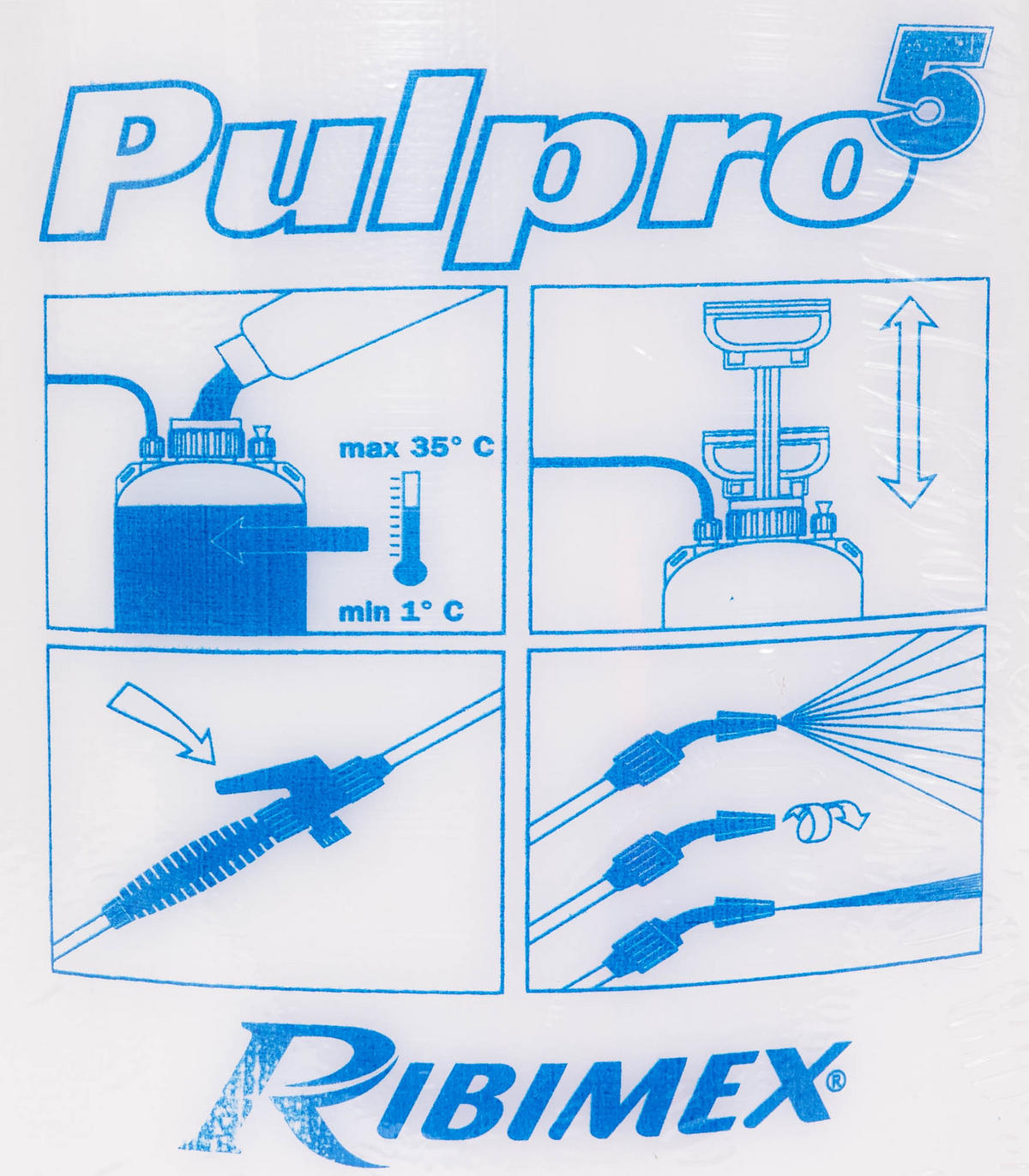 HANDSPRÜHER Pulpro Ribimex - Blau, Kunststoff (18.5/39/18.5cm)