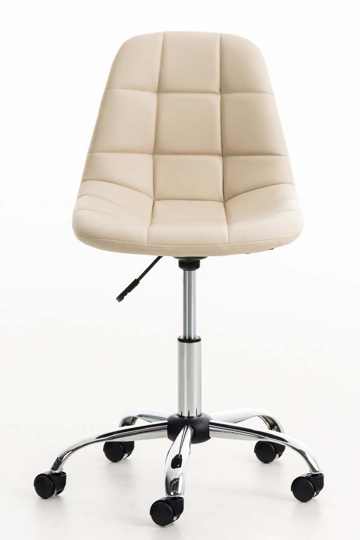 BÜROSTUHL Emily, Kunstleder Creme - Creme, Textil/Metall (55/91/55cm) - TPFLiving
