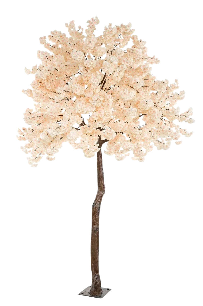 KUNSTBAUM Künstlicher Kirschbaum - Manda 270 cm - Creme, Kunststoff (320cm) - Emerald