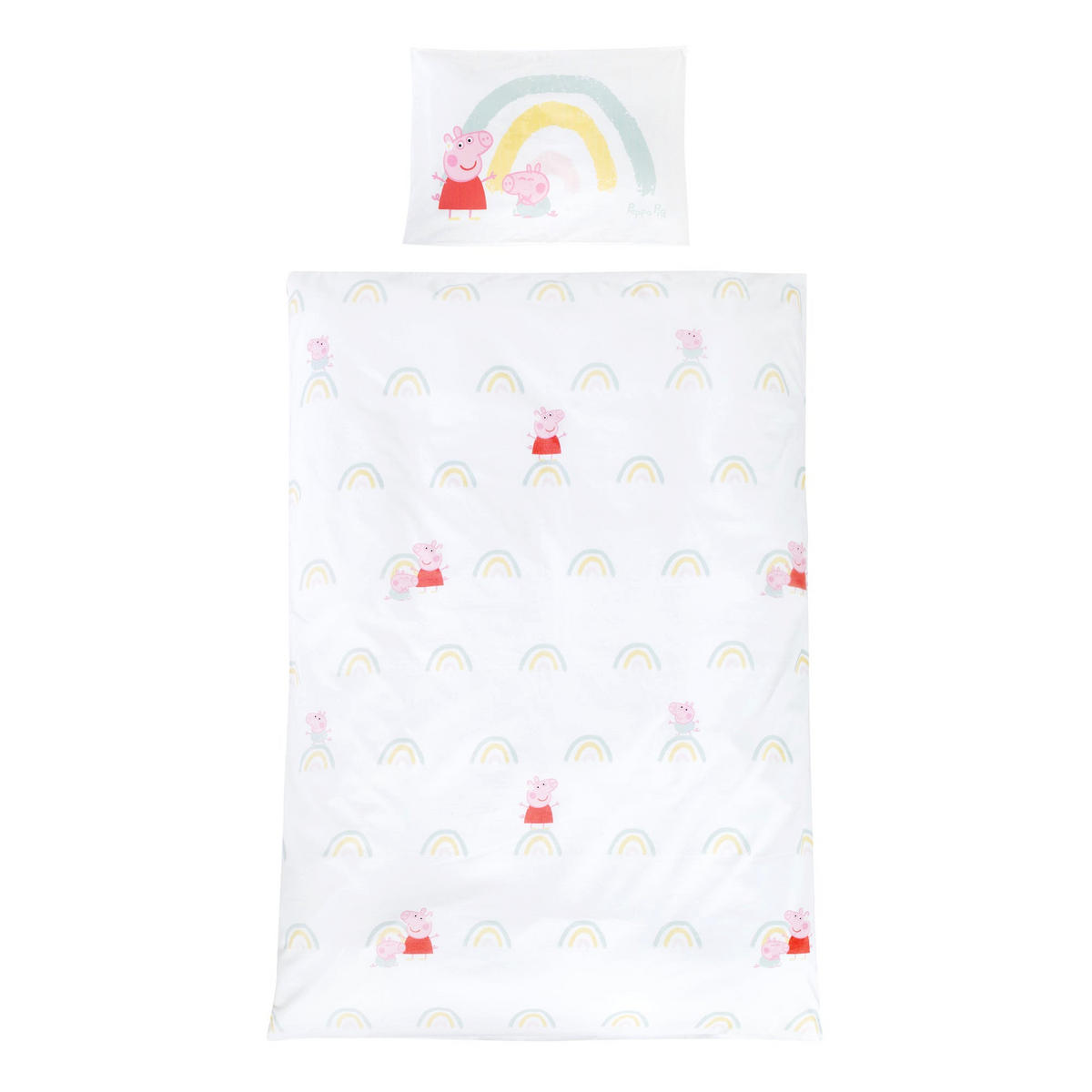 BABYBETTWÄSCHE Peppa Pig 100x135 cm - Weiß, Textil (100/135cm) - Roba