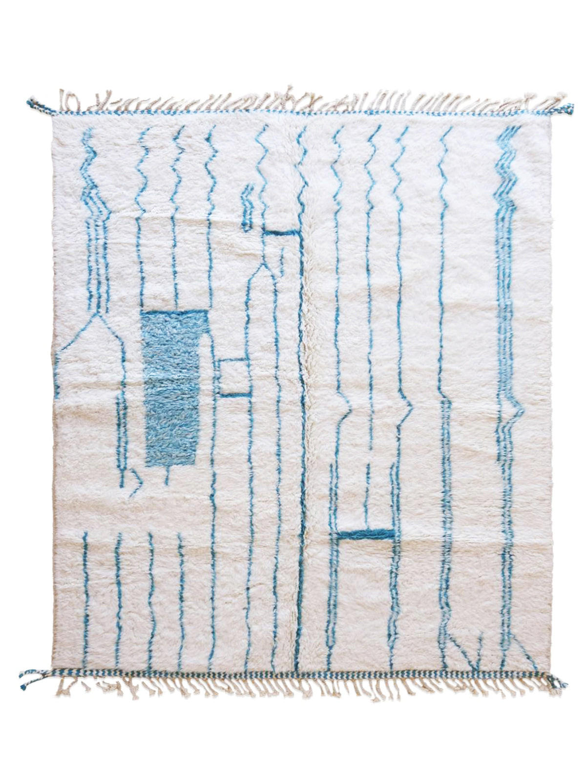 TEPPICH nordafrikanisch grafisch 214x 280 cm - Blau, Naturmaterialien (214/280cm) - AFK Living