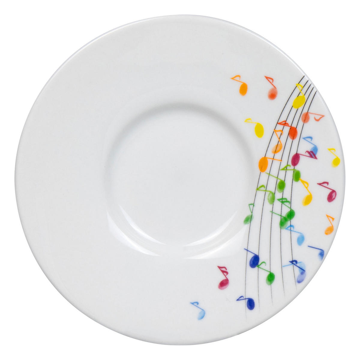 ESPRESSOTASSE Flying Notes mit Untertasse - Naturfarben, Keramik (0.3L) - Könitz