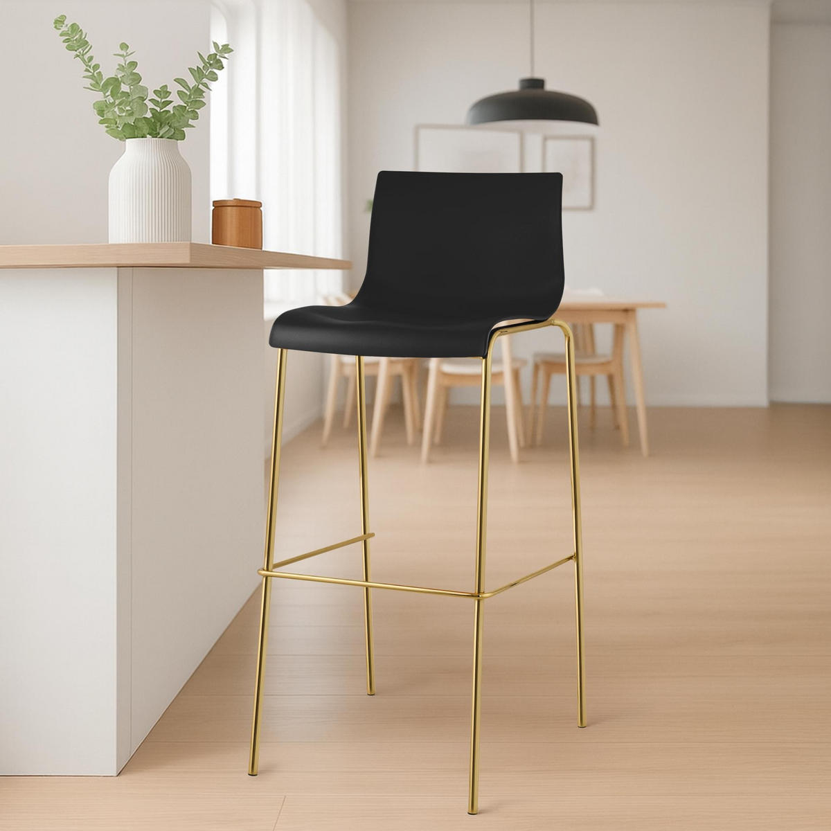 BARHOCKER Hover 100x43x48 cm schwarz - Schwarz, Kunststoff (43/100/48cm) - furnicato