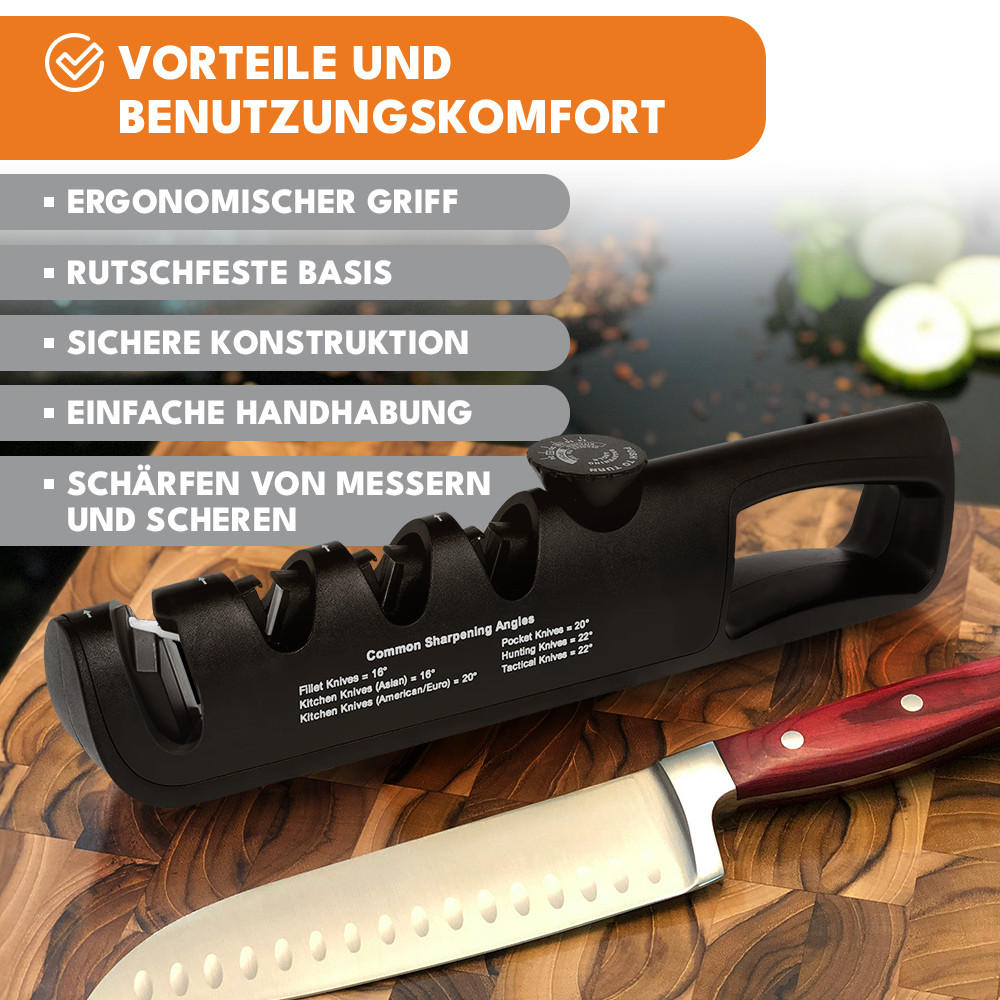 MESSERSCHÄRFER - Schwarz, Keramik - KRUMAD