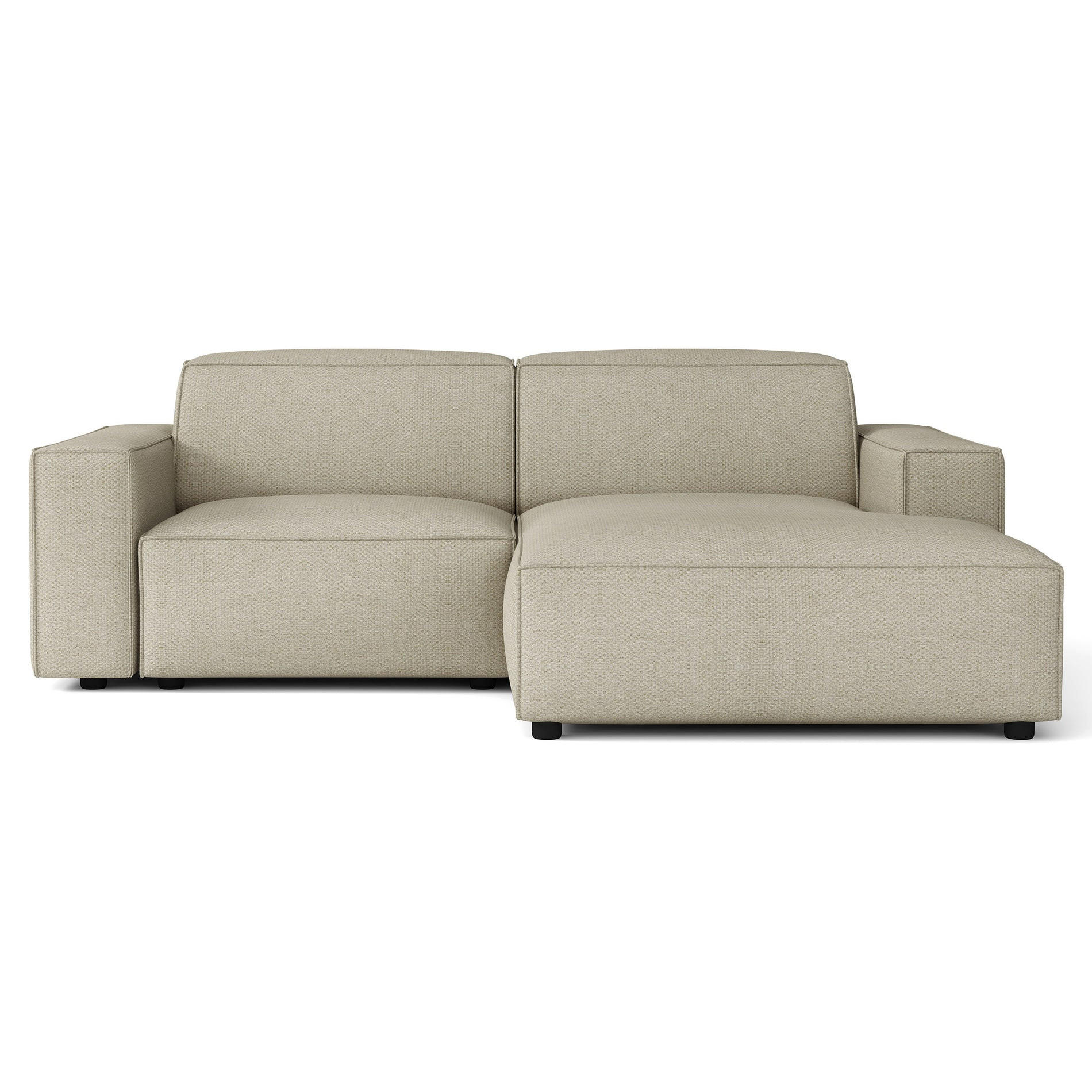 ECKSOFA Sellmo 210 cm - Taupe/Schwarz, Kunststoff/Textil (210/166cm) - Selsey