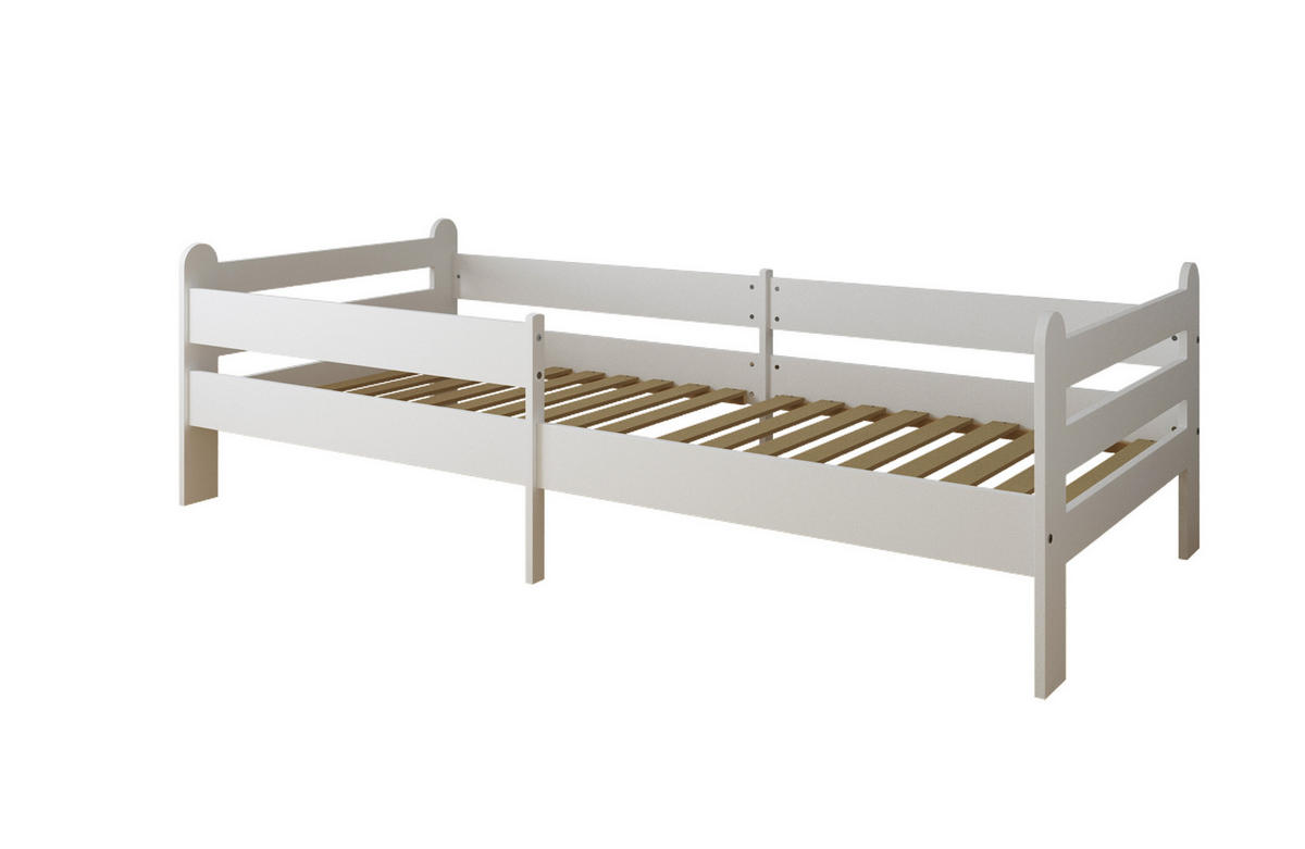 KINDERBETT Lillesund - Weiß, Holzwerkstoff (90/200cm) - kiki design