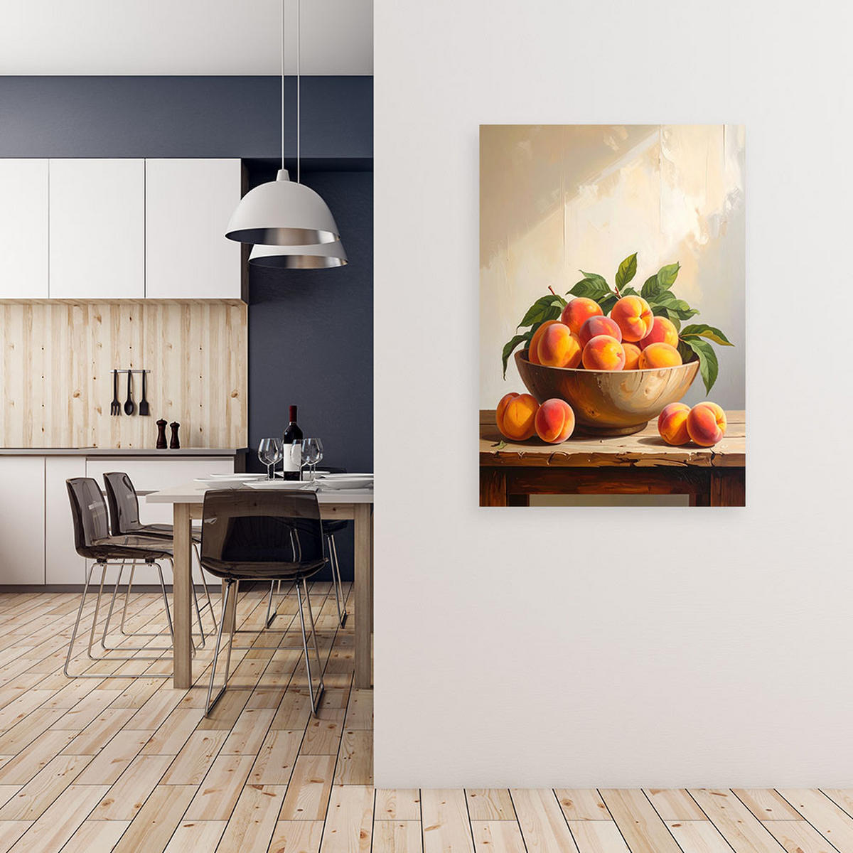 LEINWANDBILD Essen & Trinken 80x120cm - Orange, Textil (80/120cm) - Feeby