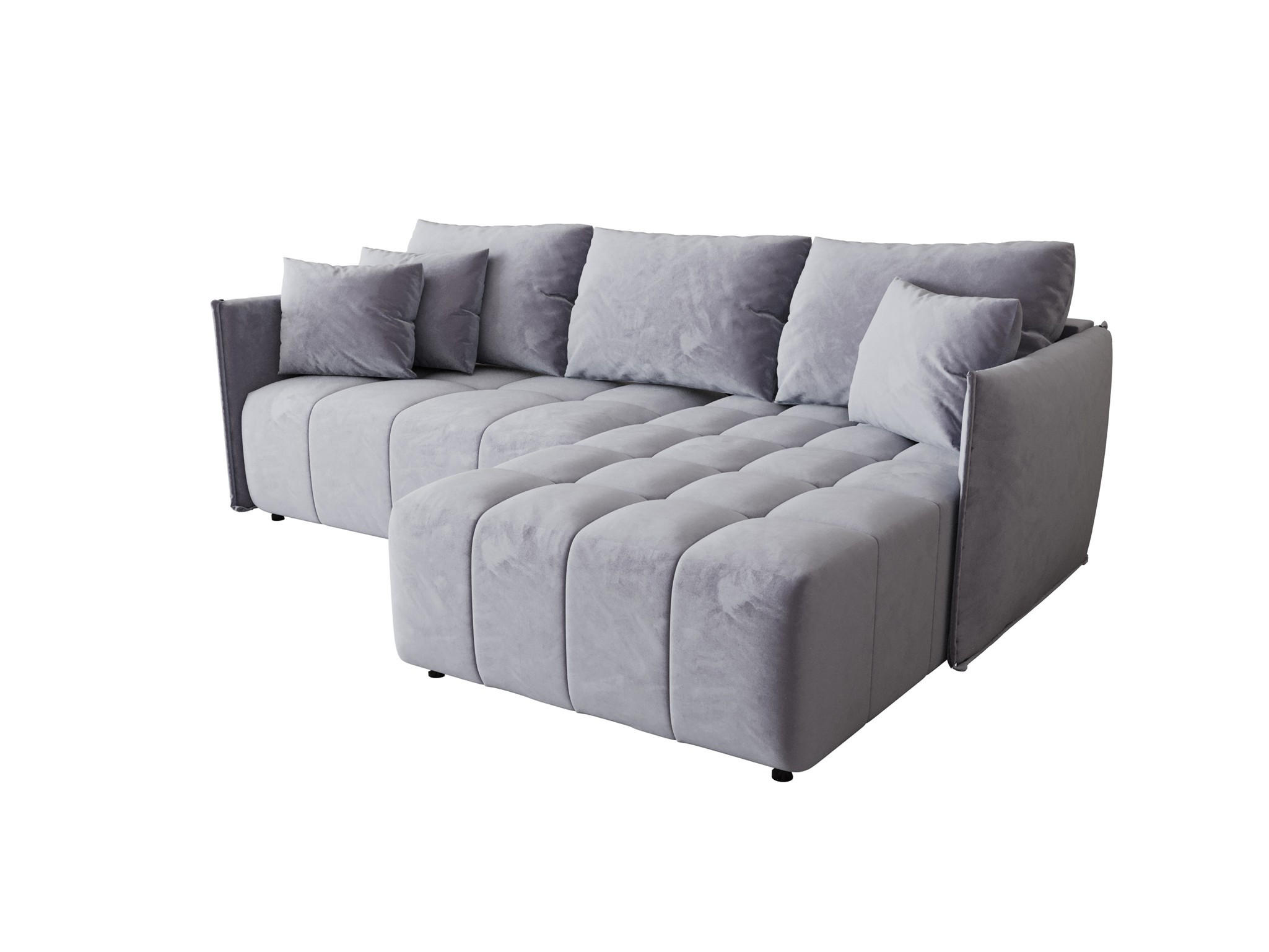 ECKSOFA Treviso - Hellblau, Holzwerkstoff/Textil (245/185cm) - Fun Möbel