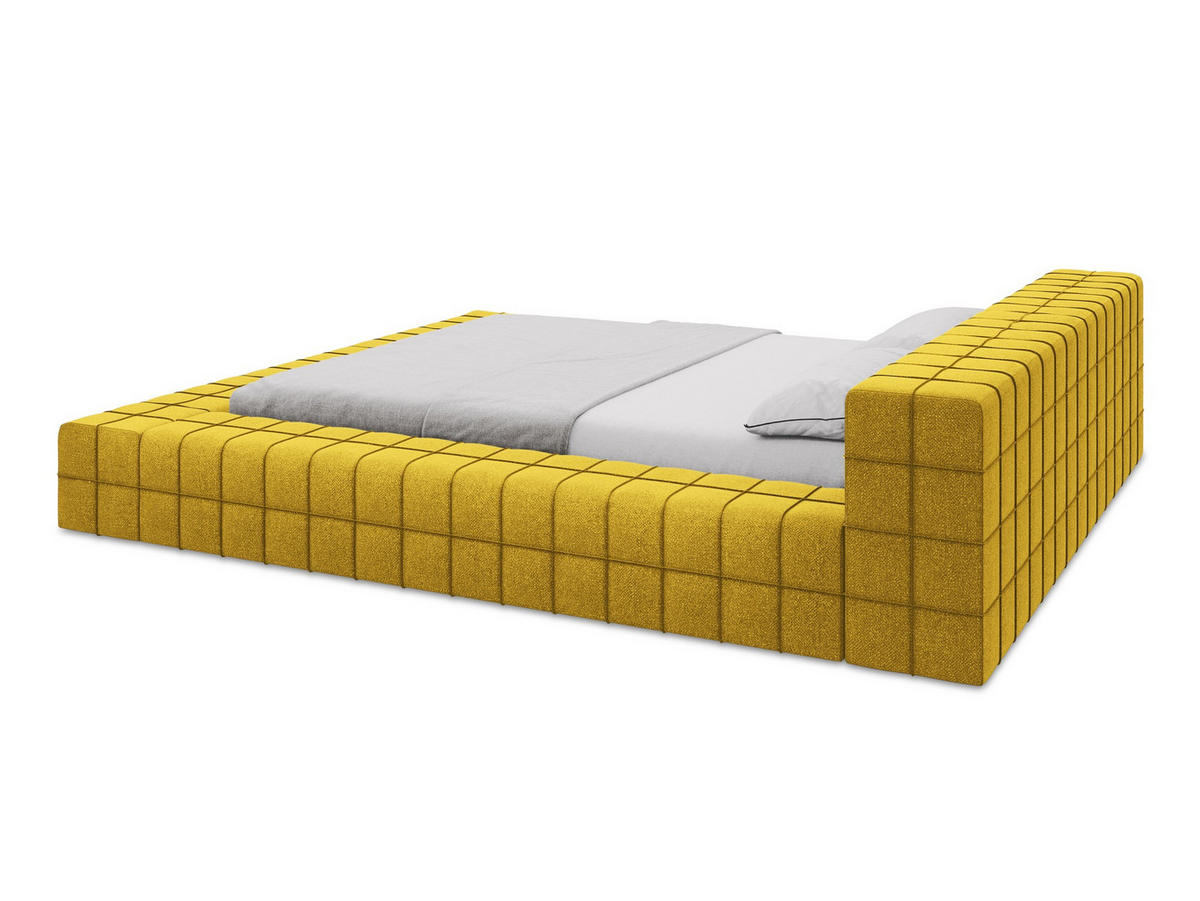 POLSTERBETT mit Lattenrost 200x260 Grau - Silberfarben/Schwarz, Kunststoff/Textil (140/200cm) - Makamii