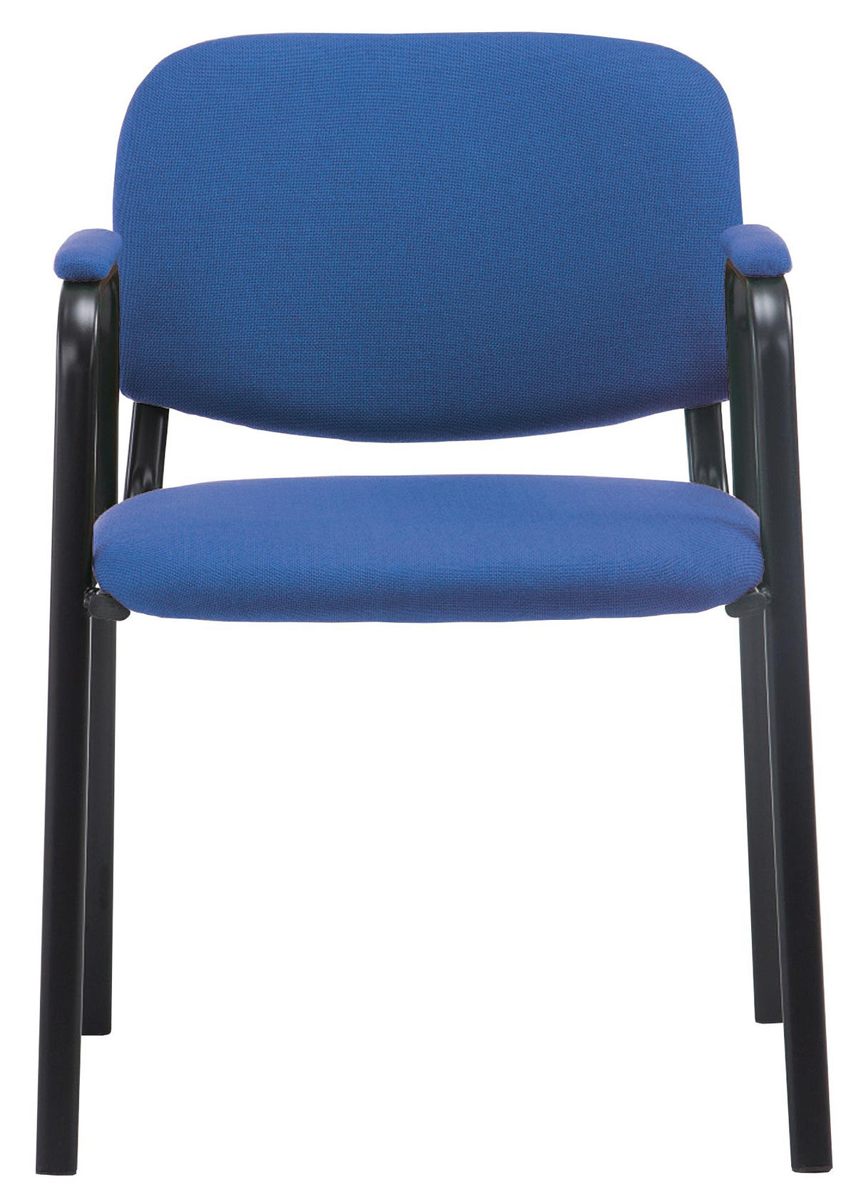 BESUCHERSTUHL Stoff blau - Blau/Schwarz, Textil/Metall (53/79/55cm) - CLP