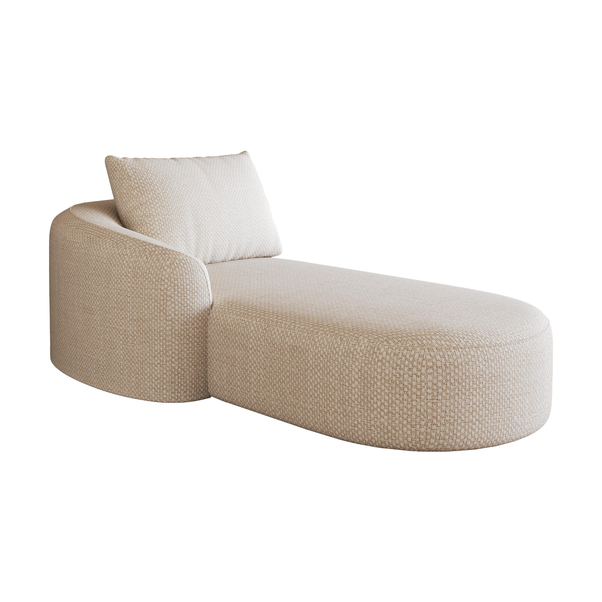 RÉCAMIERE DE-34711 linke Chaiselongue Weiß - Weiß, Textil (106/85/168cm) - ComfortXL