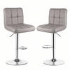 BARHOCKER Grau hoch ohne Armlehnen 2er Set - Grau, Metall (45/46/55cm) - Rattrix