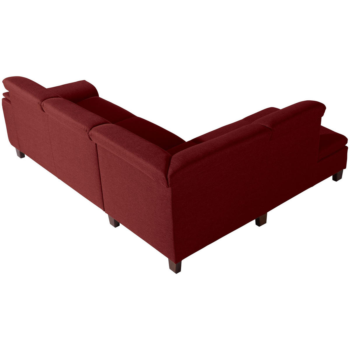 ECKSOFA mit Ottomane links Kaylil Flachgewebe rot - Rot, Kunststoff (187/247cm) - 58aufmkessel