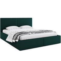 POLSTERBETT Hilton 120x200cm Dunkelgrün mit Stauraum - Dunkelgrün, Textil/Metall (120/200cm) - Interbeds