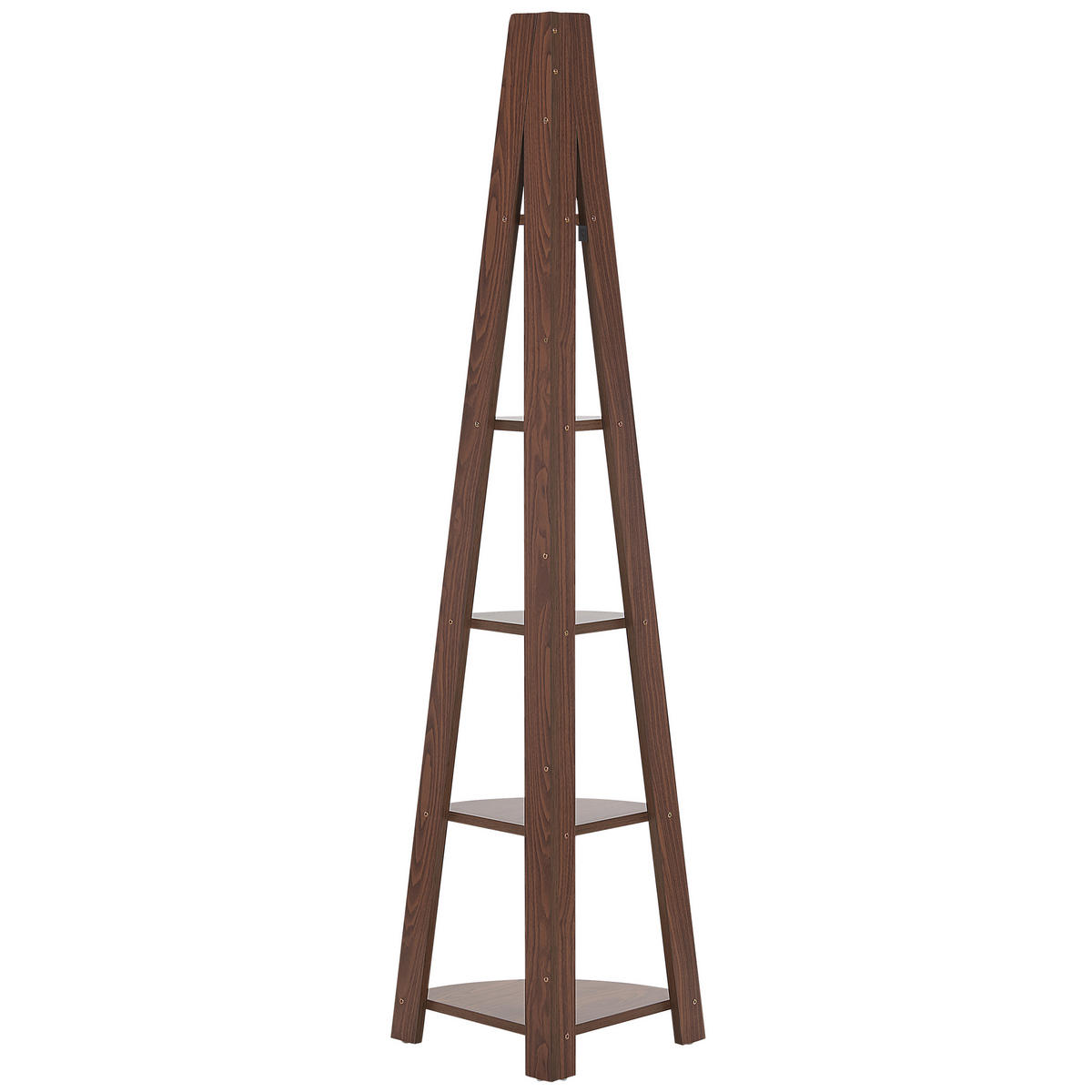 BÜCHEREGAL 5 Fächer Mobile Solo - Dunkelbraun, Holzwerkstoff (49/175/36cm) - Beliani